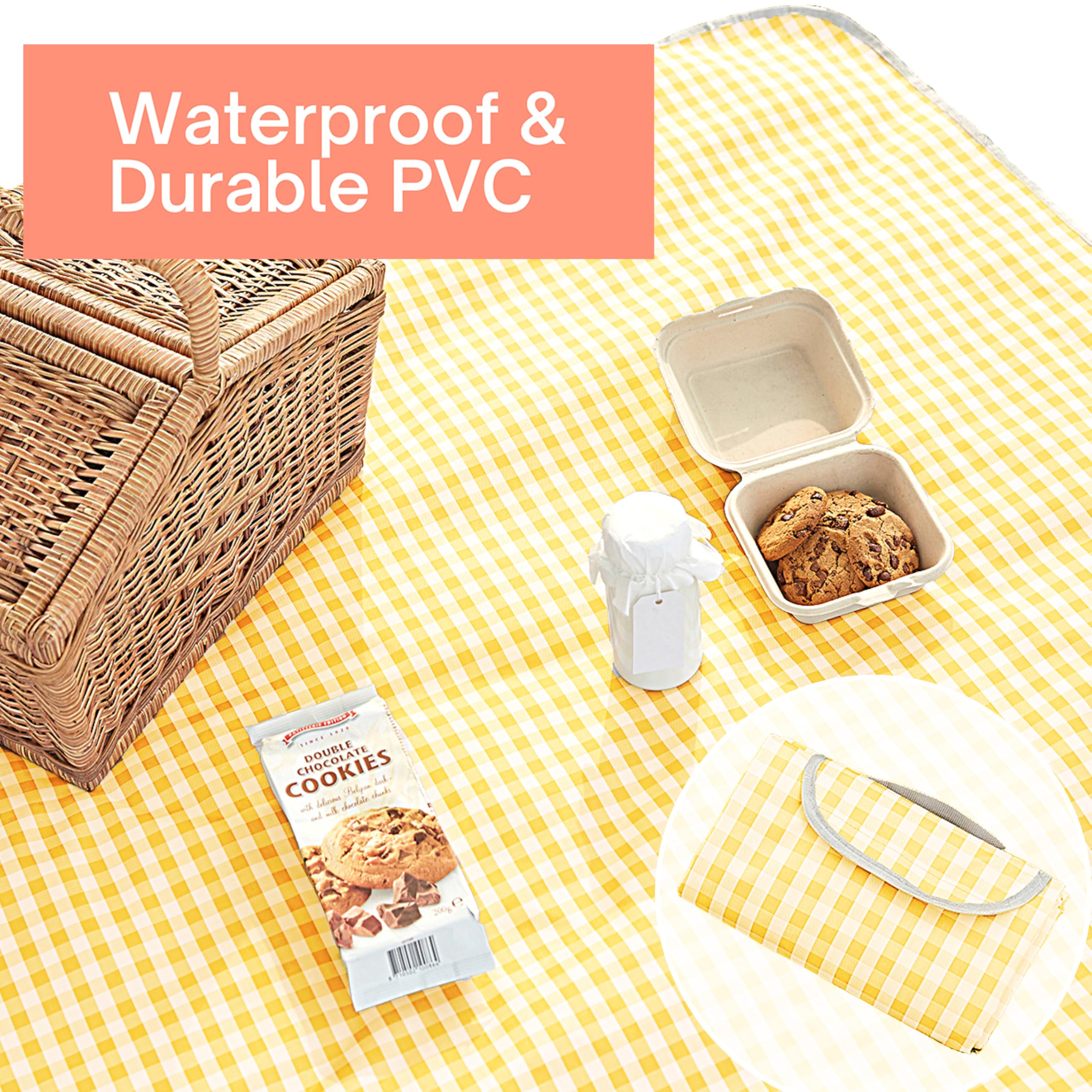 Amazon.com: Beyond Thursday Cute Gingham Picnic Blanket